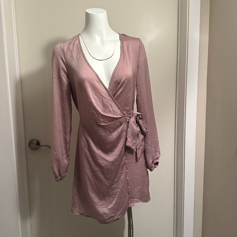 New! PINK/ROSE WRAP DRESS